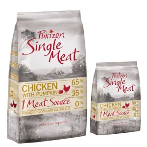 12kg+2kg ingyen! 14 kg Purizon Single Meat száraz kutyatáp- Csirke & sütőtök