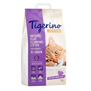 14 l Tigerino Nuggies babapúder illatú, durva szemcsés macskaalom 12% kedvezménnyel