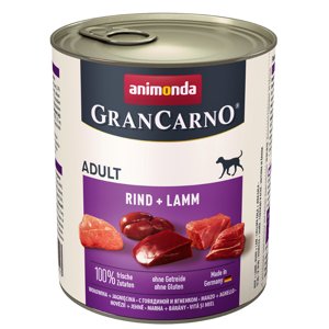 24x800g Animonda GranCarno Original Adult: marha & bárány nedves kutyatáp 20+4 ingyen akcióban