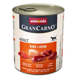 24x800g Animonda GranCarno Original Adult: marha & csirke nedves kutyatáp 20+4 ingyen akcióban