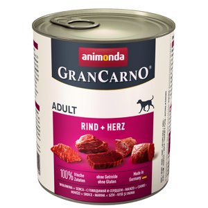 24x800g Animonda GranCarno Original Adult: marha & szív nedves kutyatáp 20+4 ingyen akcióban