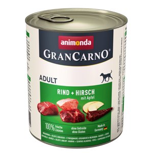 24x800g Animonda GranCarno Original Adult: marha, szarvas & alma nedves kutyatáp 20+4 ingyen akcióban