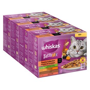 48x85g Whiskas Tasty Mix - Vidéki válogatás nedves macskatáp 36+12 ingyen
