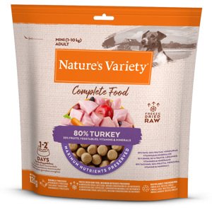 120g Nature's Variety Mini Pulyka  fagyasztva szárított teljes értékű száraz kutyatáp