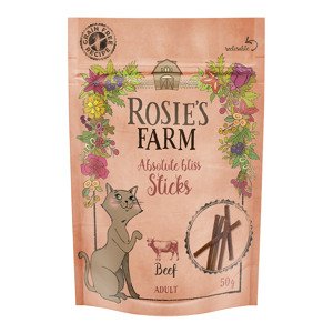 5x50 g Rosie's Farm "Sticks" marha macskasnack 4 + 1 ingyen akcióban