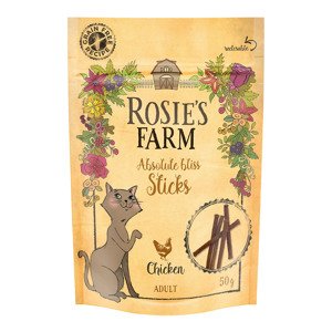 5x50 g Rosie's Farm "Sticks" csirke macskasnack 4 + 1 ingyen akcióban