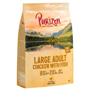 1kg Purizon Large Adult csirke & hal gabonamentes száraz kutyatáp dupla zooPontért