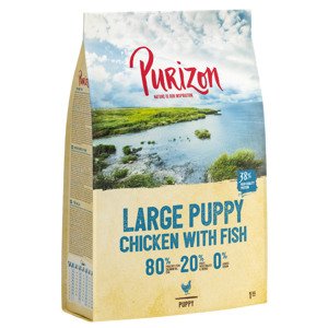 1kg Purizon Puppy Large csirke & hal gabonamentes száraz kutyatáp dupla zooPontért