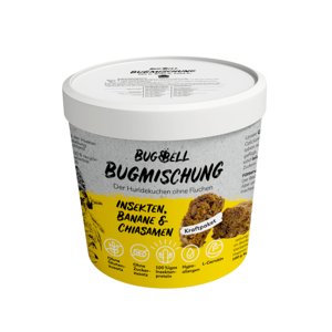 100g BugBell BugMischung Adult rovar, banán & chia mag kutyasüti alappor snack kutyáknak