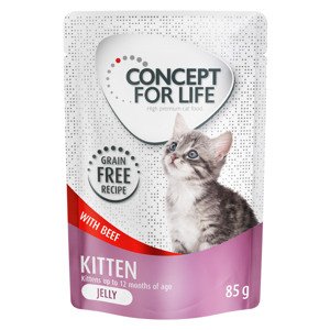 48x85g Concept for Life gabonamentes Kitten marha aszpikban nedves macskatáp 40+8 ingyen