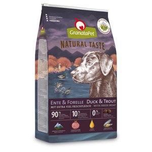12kg GranataPet Natural Taste Trockenfutter kacsa & pisztráng száraz kutyatáp
