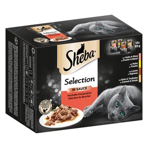48x85g Sheba Selection szószban zamatos kompozíció nedves macskatáp 20% kedvezménnyel