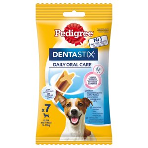 2 + 1 ingyen! 3x Pedigree Dentastix mindennapi fogápolás nagy/közepes testű kutyáknak - mindennapi fogápolás kis testű kutyáknak (5-10 kg) 3 x  7 db (3 x 110 g)