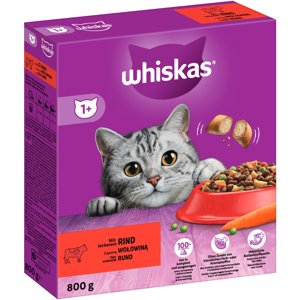 800g Whiskas 1+ marha száraz macskatáp 10% kedvezménnyel