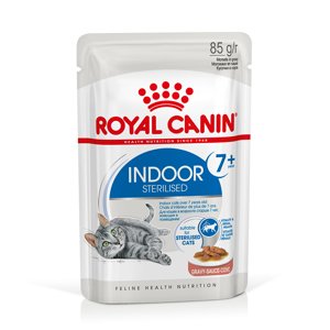 12x85g Royal Canin  Indoor Sterilised 7+ szószban nedves macskatáp 20% kedvezménnyel