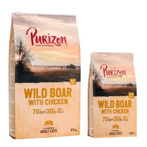 7,3kg Purizon Adult vaddisznó & csirke száraz macskatáp 6,5kg+2x400g ingyen