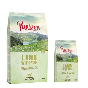 7,3kg Purizon Adult bárány & hal száraz macskatáp 6,5kg+2x400g ingyen
