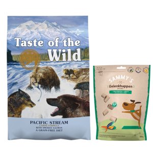 12,2kg Taste of the Wild - Pacific Stream Canine száraz kutyatáp+350g Sammy's ízületerősítő falatok kutyasnack ingyen