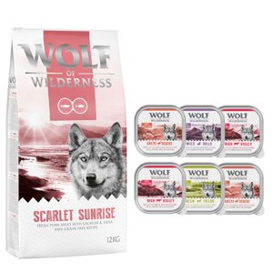 12kg Wolf of Wilderness száraztáp + 6 x 300 g nedvestáp ingyen! száraz kutyatáp- Scarlet Sunrise - lazac & tonhal