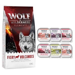 12kg Wolf of Wilderness száraztáp + 6 x 300 g nedvestáp ingyen! száraz kutyatáp- Fiery Volcanoes - bárány (Monoprotein)