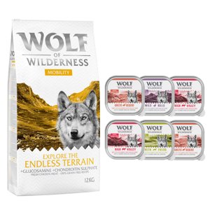 12kg Wolf of Wilderness száraztáp + 6 x 300 g nedvestáp ingyen! száraz kutyatáp- Explore The Endless Terrain - csirke