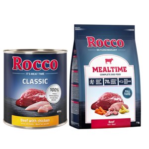 24x800g Rocco Classic Marha & csirke nedves kutyatáp+1kg Rocco Mealtime marha száraz kutyatáp ingyen
