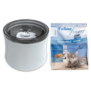 Pioneer Pet Vortex itatókút + 2 kg Feline Finest Sensible Ocean száraz macskatáp