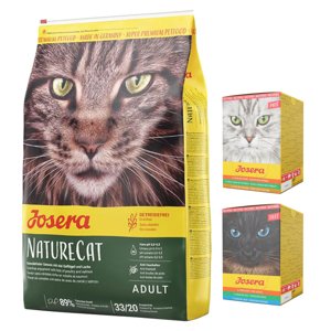 2kg Josera Nature Cat száraz macskatáp + 6x85g Josera Paté & 6x70g Filet nedvestáp ingyen