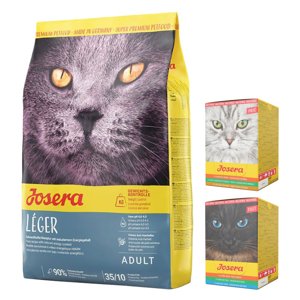 2kg Josera Léger száraz macskatáp + 6x85g Josera Paté & 6x70g Filet nedvestáp ingyen