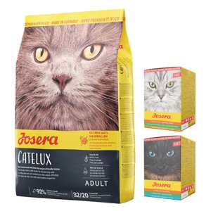 2kg Josera Catelux száraz macskatáp + 6x85g Josera Paté & 6x70g Filet nedvestáp ingyen