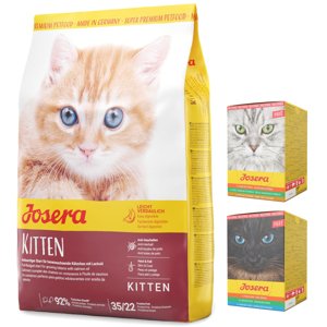 2kg Josera Kitten száraz macskatáp + 6x85g Josera Paté & 6x70g Filet nedvestáp ingyen