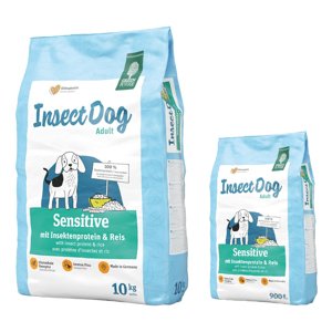 10kg+2x900 g ingyen Green Petfood InsectDog Sensitive száraz kutyatáp