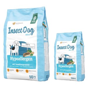 10kg+2x900 g ingyen Green Petfood InsectDog hypoallergen száraz kutyatáp