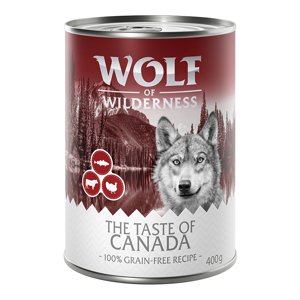 6x400g Wolf of Wilderness The Taste Of Canada nedves kutyatáp 5+1 ingyen akcióban