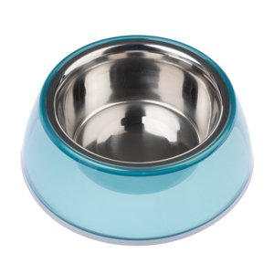 TIAKI csúszásmentes etetőtál kutyáknak, macskáknak, átlátszó kék- 400 ml, Ø 16 cm