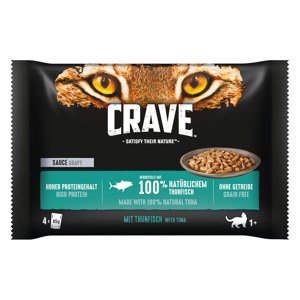 4x85g Crave tasakos nedves macskatáp: Szósz tonhallal 30% árengedménnyel
