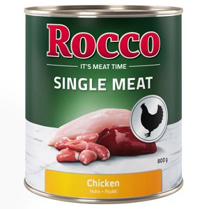 6x800g Rocco Single Meat Csirke nedves kutyatáp