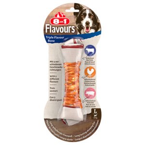 85g 8in1 Triple Flavour Flavour L rágócsont kutyasnack 15% árengedménnyel