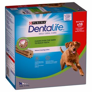18db (6x106g) Purina Dentalife kutyasnack napi fogápoláshoz Nagy testű kutyáknak (25-40 kg) 25% árengedménnyel