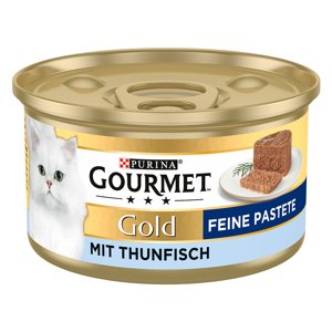 60x85g Gourmet Gold Paté tonhal nedves macskatáp 48+12 ingyen