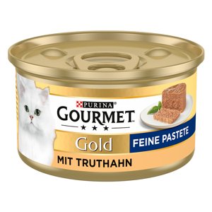 60x85g Gourmet Gold Paté pulyka nedves macskatáp 48+12 ingyen
