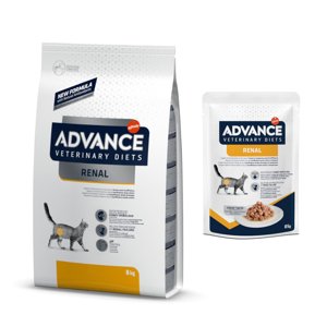 8kg Advance Veterinary Diets Renal Feline száraztáp+12x85g Veterinary Diets Feline Renal nedvestáp ingyen