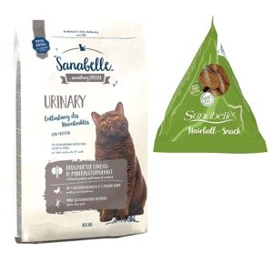 10kg Sanabelle Urinary száraz macskatáp+12x20g Sanabelle Hairball macskasnack ingyen