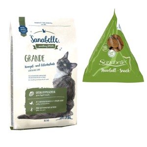10kg Sanabelle Grande száraz macskatáp+12x20g Sanabelle Hairball macskasnack ingyen