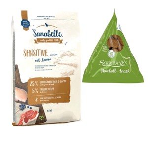 10kg Sanabelle Sensitive bárány száraz macskatáp+12x20g Sanabelle Hairball macskasnack ingyen