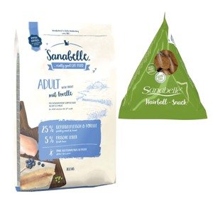 10kg Sanabelle Adult pisztráng száraz macskatáp+12x20g Sanabelle Hairball macskasnack ingyen