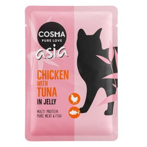 24x100g Cosma Asia csirke & tonhal tasakos nedves macskaeledel dupla zooPontért