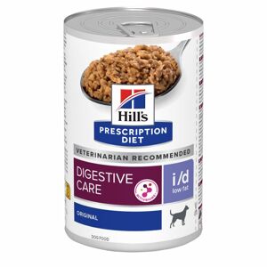 12x360g Hill's Prescription Diet 10+2 ingyen! nedves kutyatáp - i/d Low Fat Digestive Care