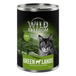 24x400g Wild Freedom Adult Green Lands - bárány & csirke száraz macskatáp rendkívüli árengedménnyel