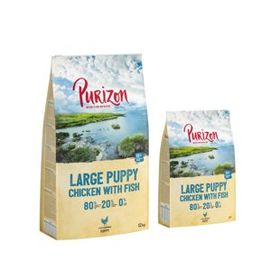 14kg Purizon Puppy Large csirke & hal száraz kutyatáp 12+2 kg ingyen akcióban